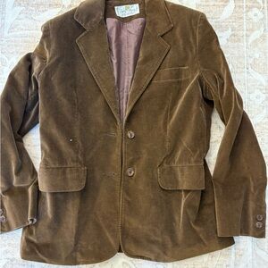 Sweetbriar Vintage Brown Suede Cotton Blazer Size 12